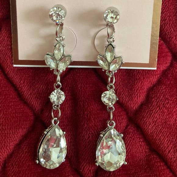 Adrienne Vittadini Rhinestone Drop Earrings - Picture 1 of 4